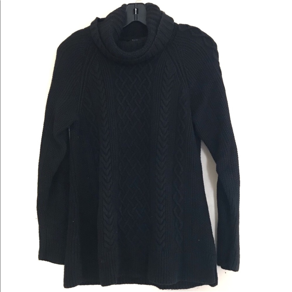 Women’s Talbots Petites Black Wool Sweater LP